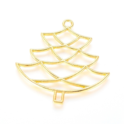Alloy Open Back Bezel Pendants PALLOY-E564-41G-1