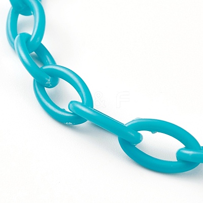 Personalized ABS Plastic Cable Chain Necklaces NJEW-JN03310-08-1