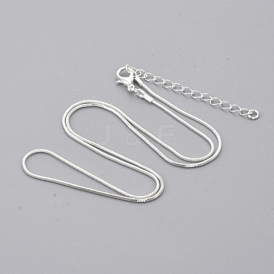 Brass Square Snake Chain Necklace Making MAK-T006-10A-S-1