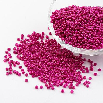 12/0 1.5~2mm Baking Paint Glass Seed Beads Loose Spacer Beads X-SEED-S001-K21-1