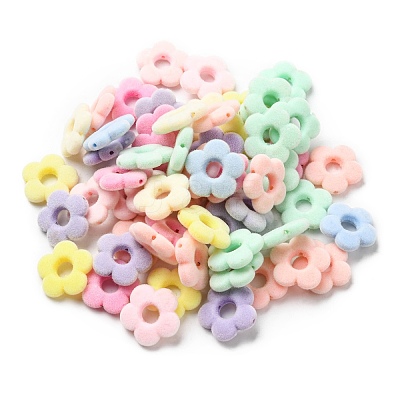 Flocky Acrylic Bead Frames OACR-E020-15-1