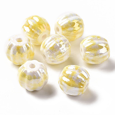 Handmade Pearlized Porcelain Beads PORC-G010-02A-1