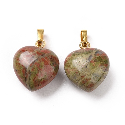 Natural Unakite Pendants G-I311-A29-G-1