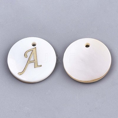 Natural Freshwater Shell Pendants SHEL-N027-04-1