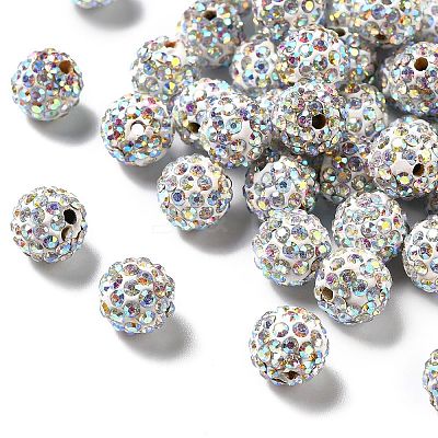 Pave Disco Ball Beads X1-RB-A130-10mm-11-1