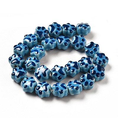 Handmade Printed Porcelain Beads X1-PORC-F005-02A-1