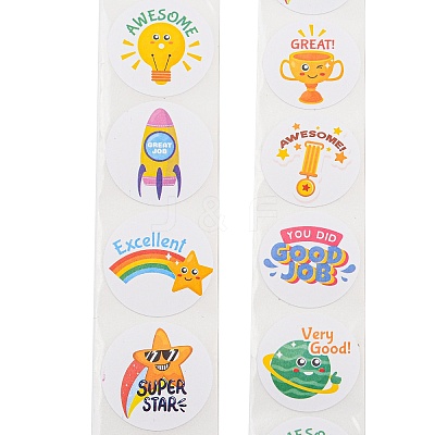 8 Styles Self-Adhesive Paper Cartoon Reward Stickers DIY-A049-01C-1