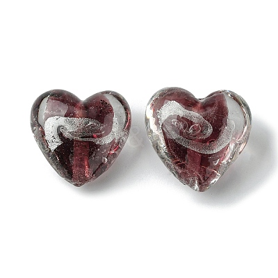 Handmade Silver Foil Glass Beads FOIL-B001-05-1
