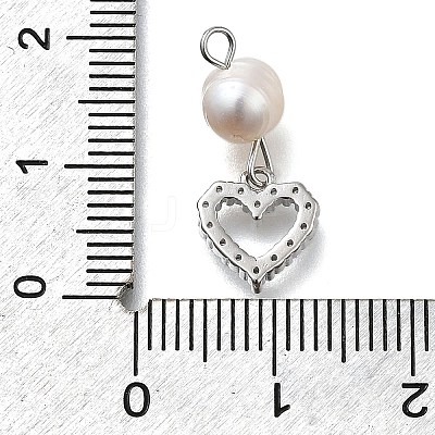 Brass Micro Pave Cubic Zirconia Pendants KK-B132-05P-1