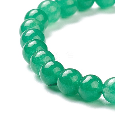 Natural Green Aventurine Beaded Stretch Bracelets BJEW-D446-B-34-1