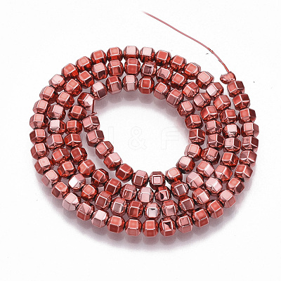 Electroplated Non-magnetic Synthetic Hematite Beads Strands G-S365-003B-1