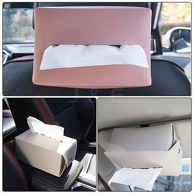 Imitation Leather Tissue Boxes for Car Seat Back AJEW-WH0347-14B-1