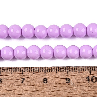 Painted Glass Bead Strands DGLA-S071-6mm-B38-1