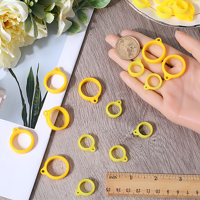 60Pcs 2 Style Silicone Pendant SIL-GF0001-43A-1