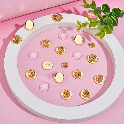 20Sets Rack Plating Brass Brooch Finding KK-HY0004-11-1