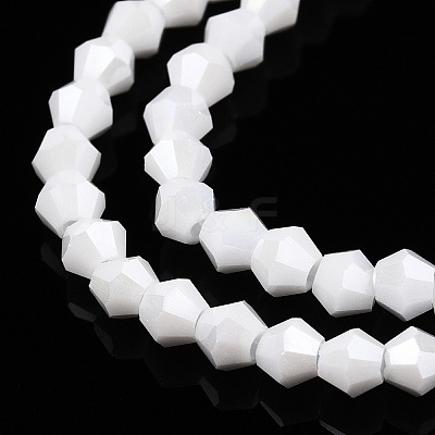 Opaque Solid Color Electroplate Glass Beads Strands EGLA-A039-P2mm-A15-1
