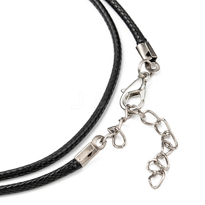 Waxed Cord Necklace Making with Iron Findings NJEW-R229-2.0mm-1