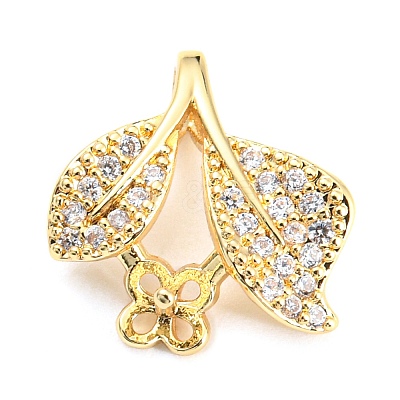 Brass Micro Cubic Zirconia Peg Bail Charms LS-KK-Q794-04A-G-1