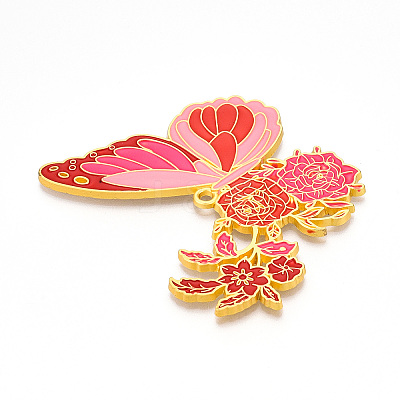 Rack Plating Alloy Enamel Big Pendants LS-ENAM-N056-399G-G-1