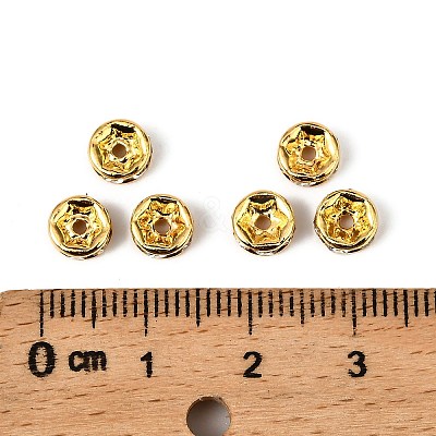 Brass Rhinestone Spacer Beads RB-A014-Z6mm-01G-NF-1