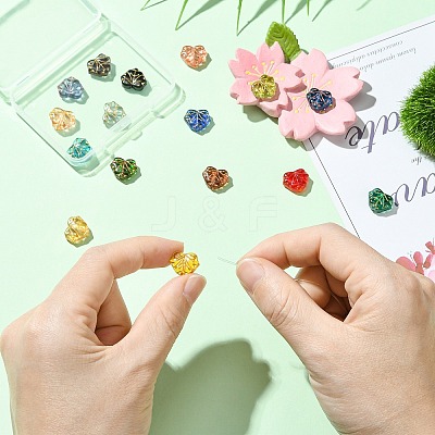 16Pcs 15 Colors Handmade Lampwork Beads LAMP-CJ0002-47-1