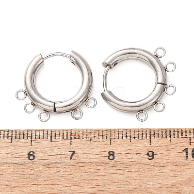 304 Stainless Steel Hoop Earring Findings STAS-D183-02F-P-1