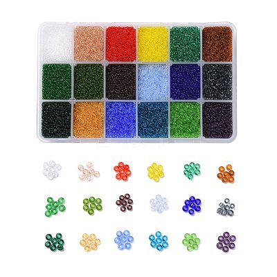 FGB 360G 18 Colors 12/0 Grade A Round Glass Seed Beads SEED-JP0012-14-2mm-1