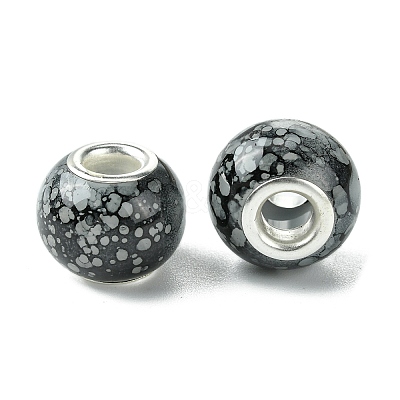 Two Tone Glass European Beads GPDL-K003-01C-1