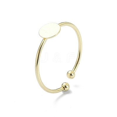 Brass Open Cuff Ring Findings X-KK-P232-01G-1