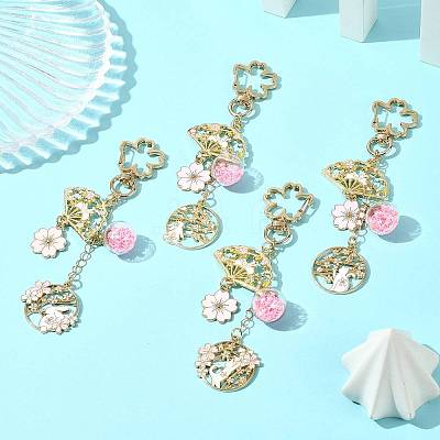 Alloy Enamel Pendant Keychains HJEW-FS00052-02-1