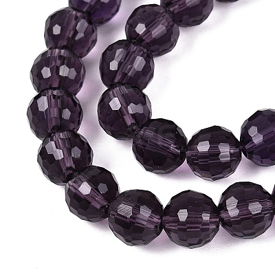 Transparent Glass Bead Strands GLAA-R095-8mm-40-1