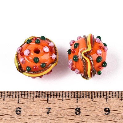 Handmade Lampwork Bumpy Beads LAMP-T022-05B-1