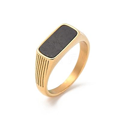 316L Stainless Steel Natural Gemstone Finger Rings for Women RJEW-U054-02C-02G-1