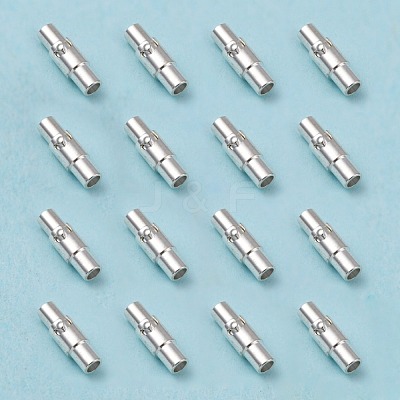 Brass Locking Tube Magnetic Clasps X-MC079-S-1