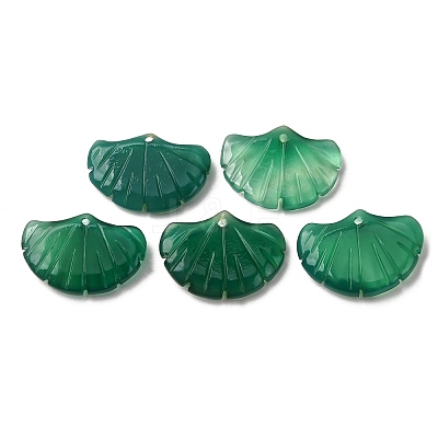 Natural Green Onyx Agate Pendants G-NH0006-01I-1