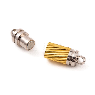 Brass Magnetic Clasps with Loops MC040-1-1