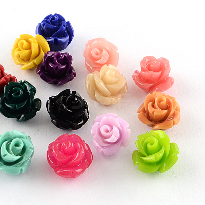 Dyed Flower Synthetical Coral Beads CORA-R011-33-1
