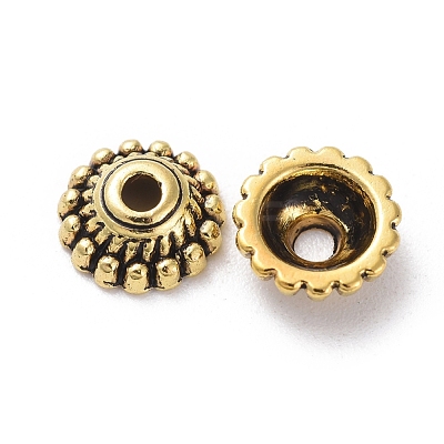Tibetan Style Alloy Caps GLF1235Y-NF-1