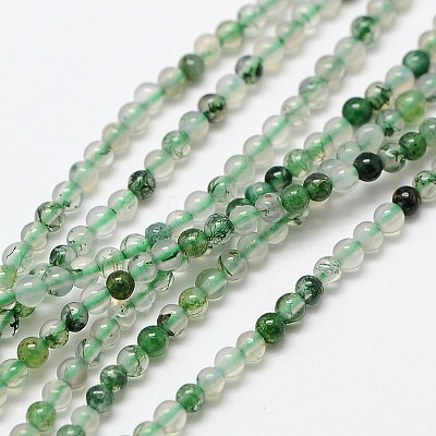 Natural Moss Agate Bead Strands G-A130-2mm-K05-1