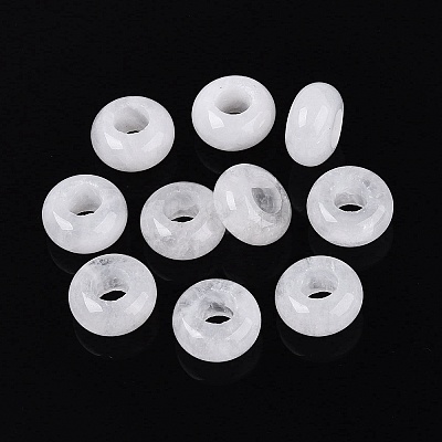 Natural Quartz Crystal European Beads G-N359-17A-10-1