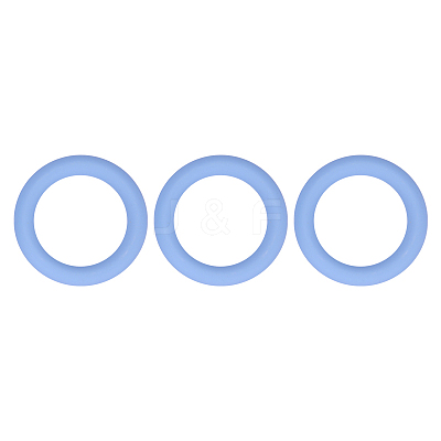 3Pcs Ring Silicone Focal Beads JX895D-01-1