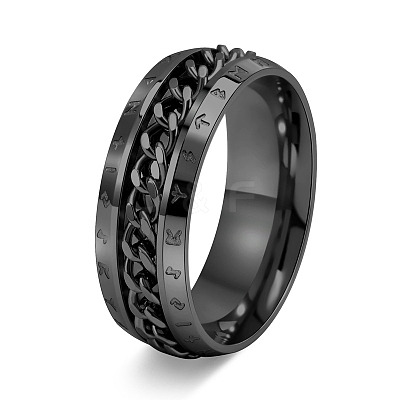 Rotatable Stainless Steel Finger Ring PW-WG0C89D-22-1