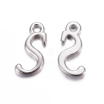 Alloy Letter Pendants PALLOY-X0037-68P-1