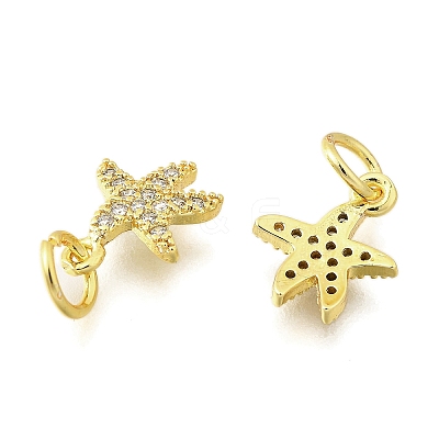 Brass Micro Pave Cubic Zirconia Pendants KK-K300-11G-1