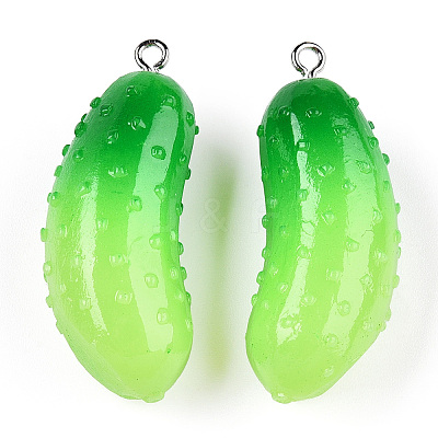 Opaque Resin Vegetable Pendants RESI-N039-79-1