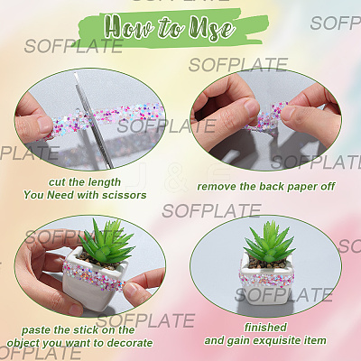 5M Self Adhesive Resin Star Tape DIY-SP0004-56C-1