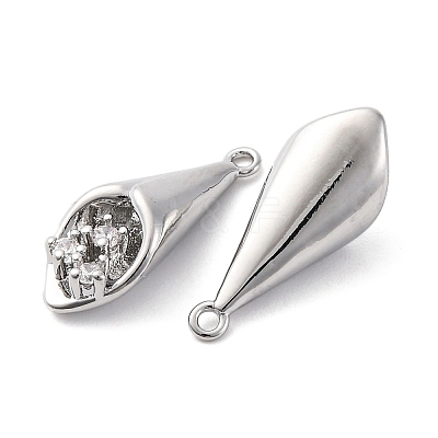 Brass Rhinestone Pendants KK-E793-24P-1