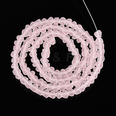 Frosted Transparent Glass Beads X1-GLAA-N016-4mm-10-1
