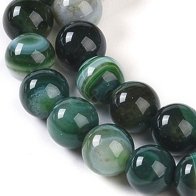 Natural Striped Agate/Banded Agate Beads Strands G-Z060-A01-A19-1
