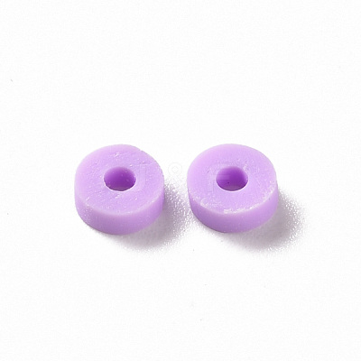 Handmade Polymer Clay Beads Strands CLAY-R089-4mm-T03C-1